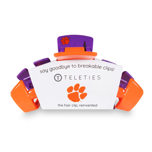 Teleties | Clemson | Large Claw Clip