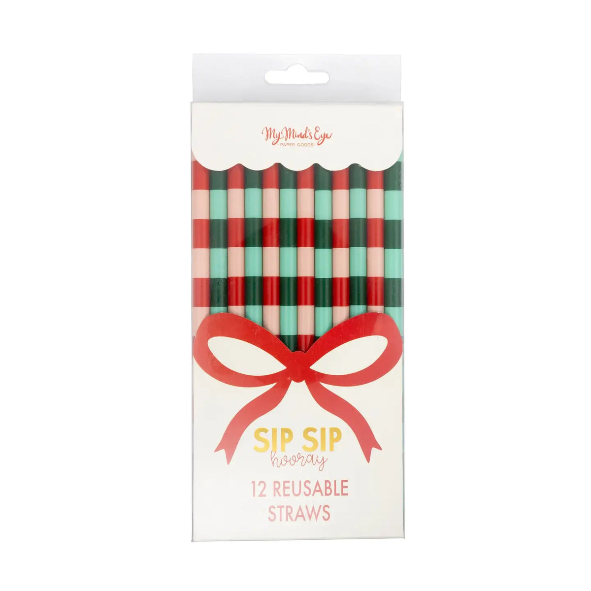 Red/Pink & Green/Mint Straw Set