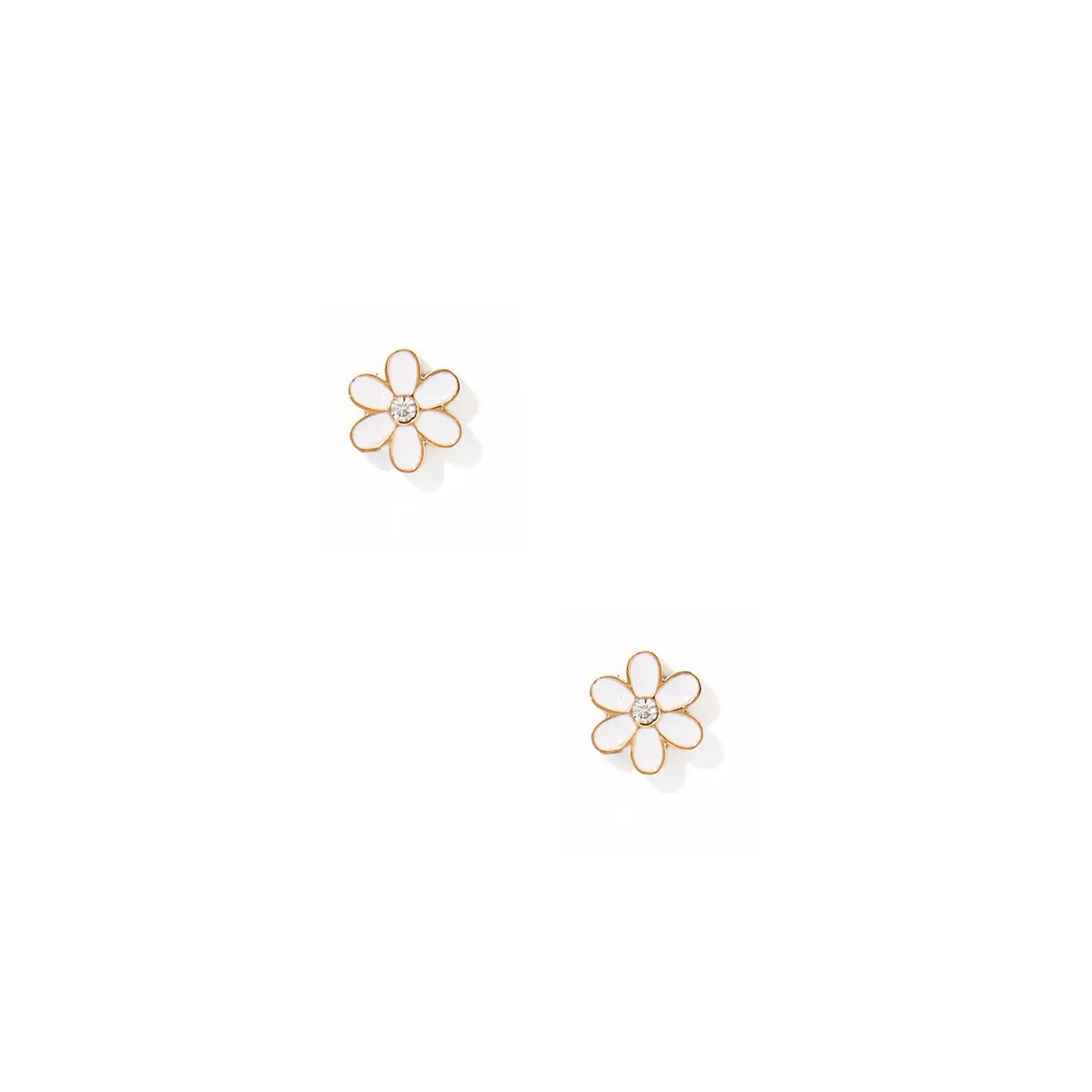 Screwback Stud Earrings | Alli White