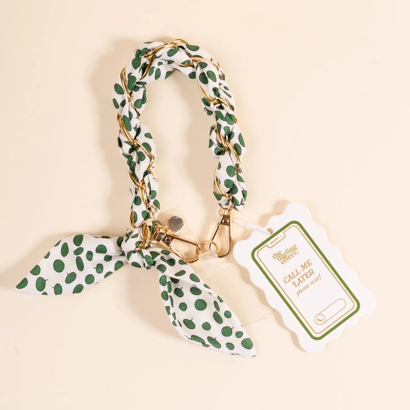 Call Me Later Phone Scarf | Olive Dot