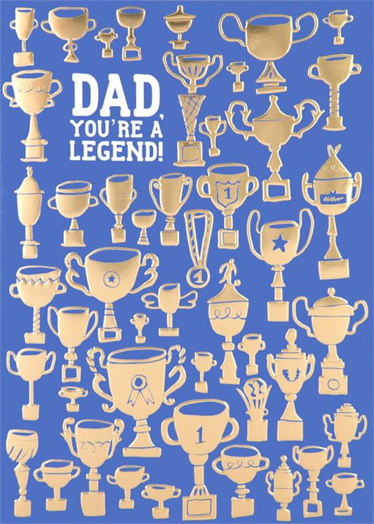Dad, You're a Legend Trophies Card