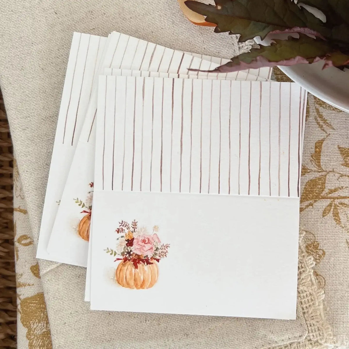 Pumpkin Bouquet Place Cards
