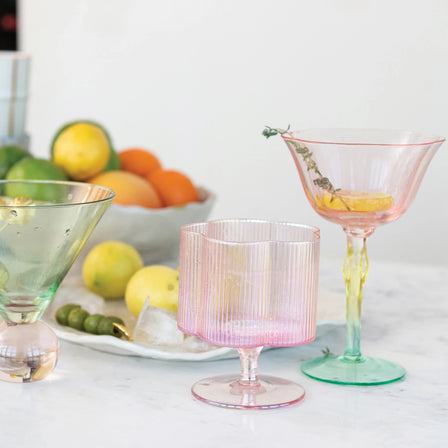 Pleated Flower Shaped Wine Glass