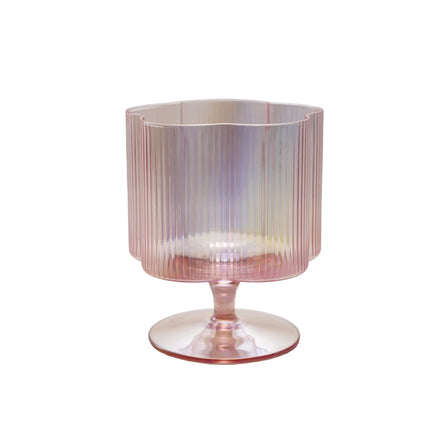 Pleated Flower Shaped Wine Glass