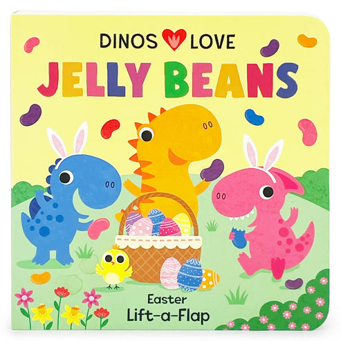 Lift-A-Flap Board Book | Dinos Love Jelly Beans