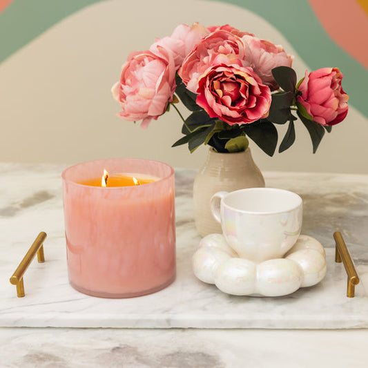 Sweet Grace Candle | Pink Iridescent Tortoise