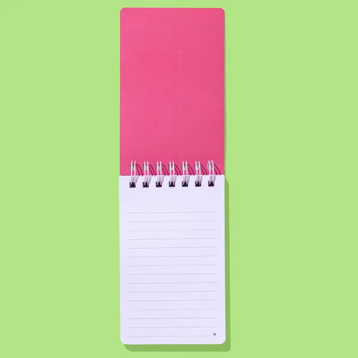 Small Spiral Top Notebook | Orange w/ Flower Bouquets