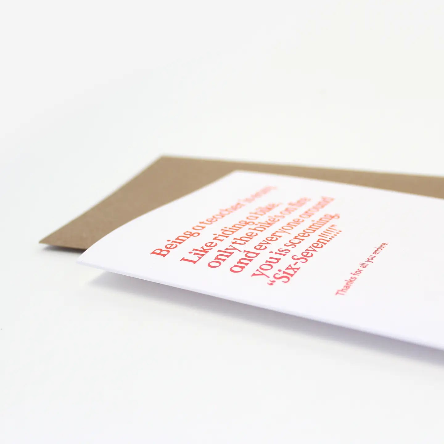 Funny Teacher Thank You Card