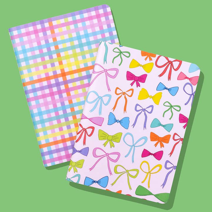 Notebook Set | Colorful Bows + Colorful Gingham