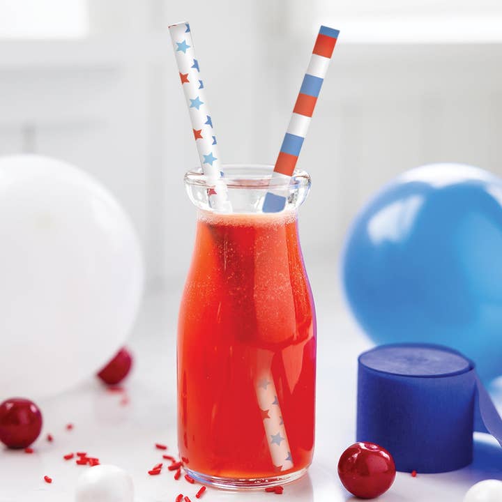 Patriotic Stars Reusable Straws