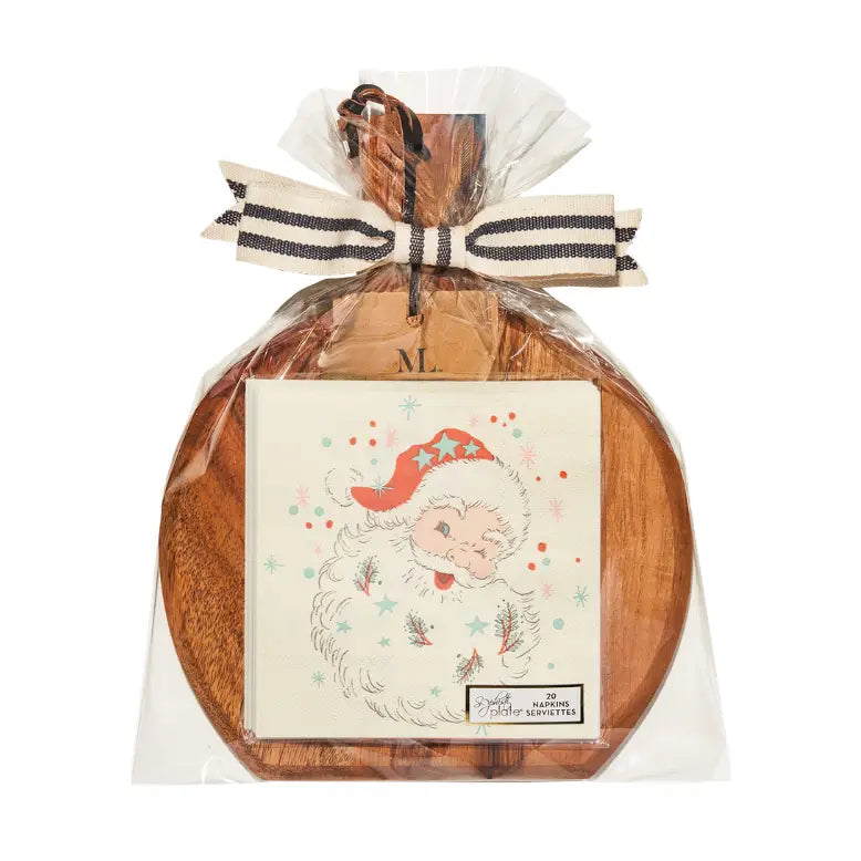 Acacia Board Gift Kit | Vintage Santa