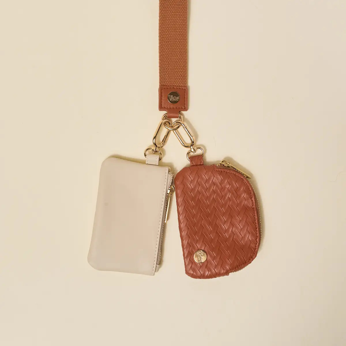 Dynamic Duo Pouch Luxe Wristlet | Brown