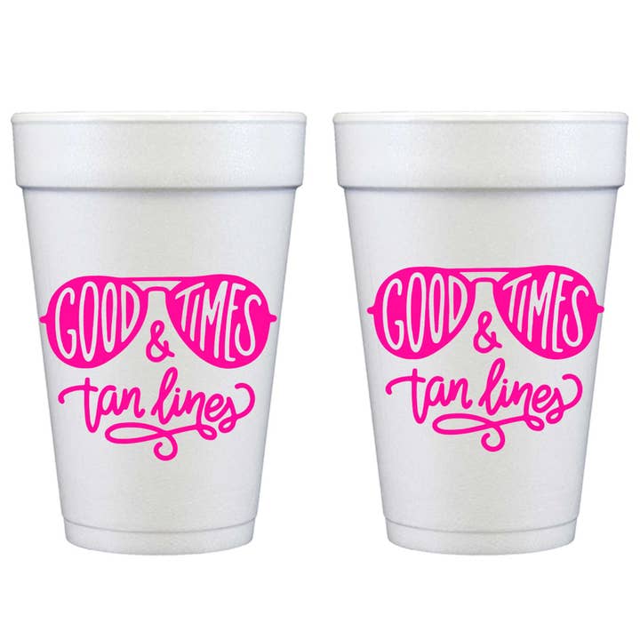 Foam Cup Set | Good Times and Tan Lines