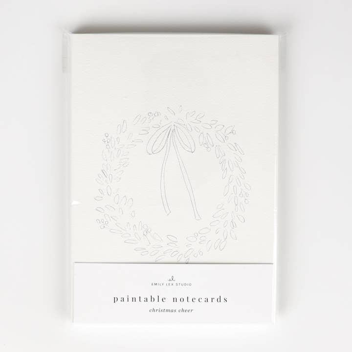 Paintable Notecards | Christmas Cheer