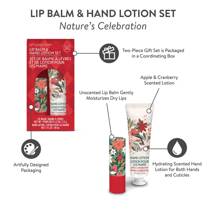 Nature's Celebration | Lip Balm & Hand Lotion Set