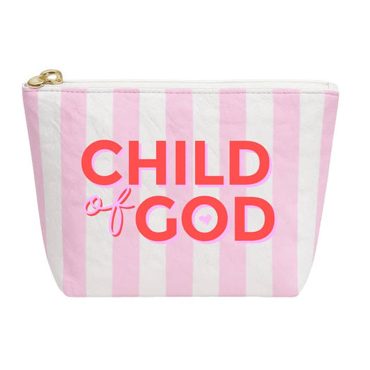 Child of God Pink Stripe Pouch
