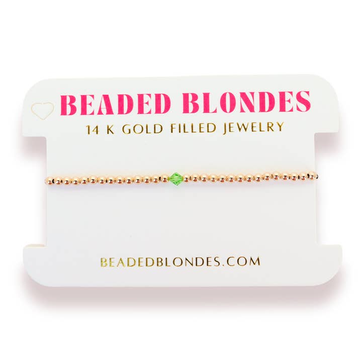 Birthstone Swarovski Crystal Bracelet | August