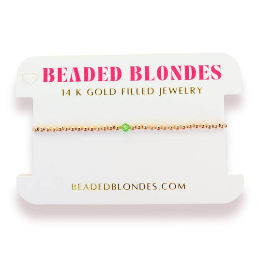 Birthstone Swarovski Crystal Bracelet | August