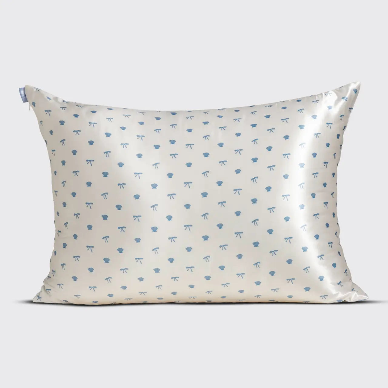 Satin Pillowcase | Pearlized Cream & Coastal Blue Print
