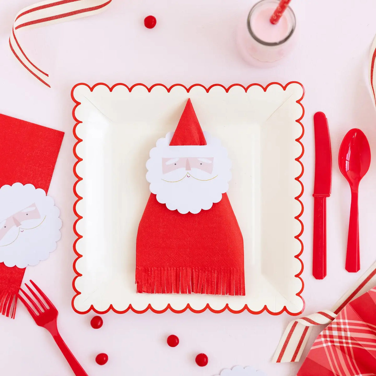 Santa Napkin Ring and Napkin Set