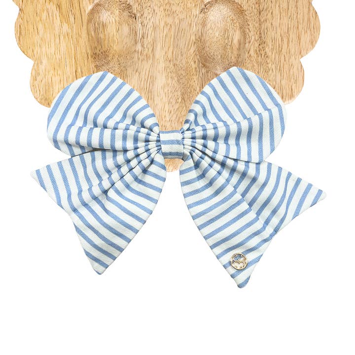 Magnetic Bow | Blue Stripe
