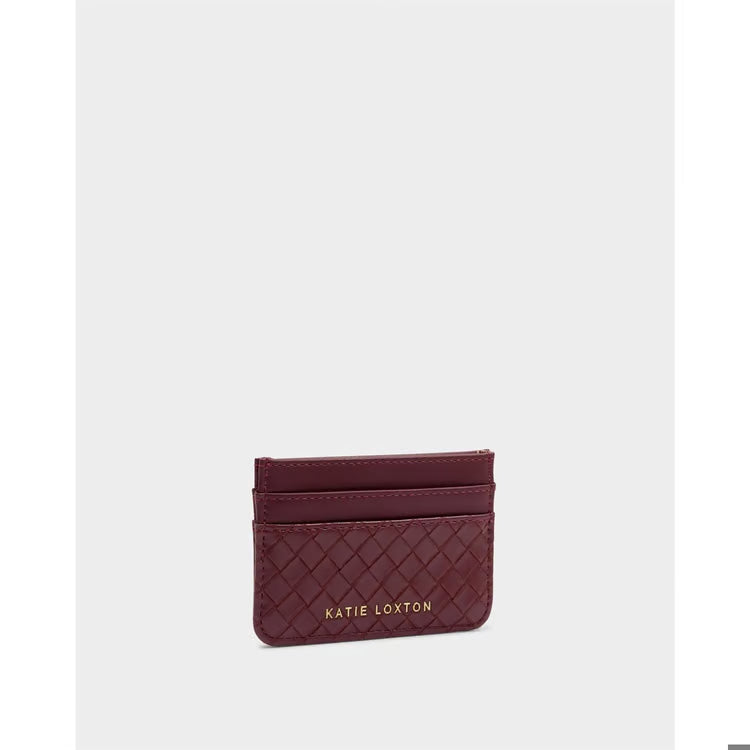 Nova Woven Texture Cardholder | Cherry