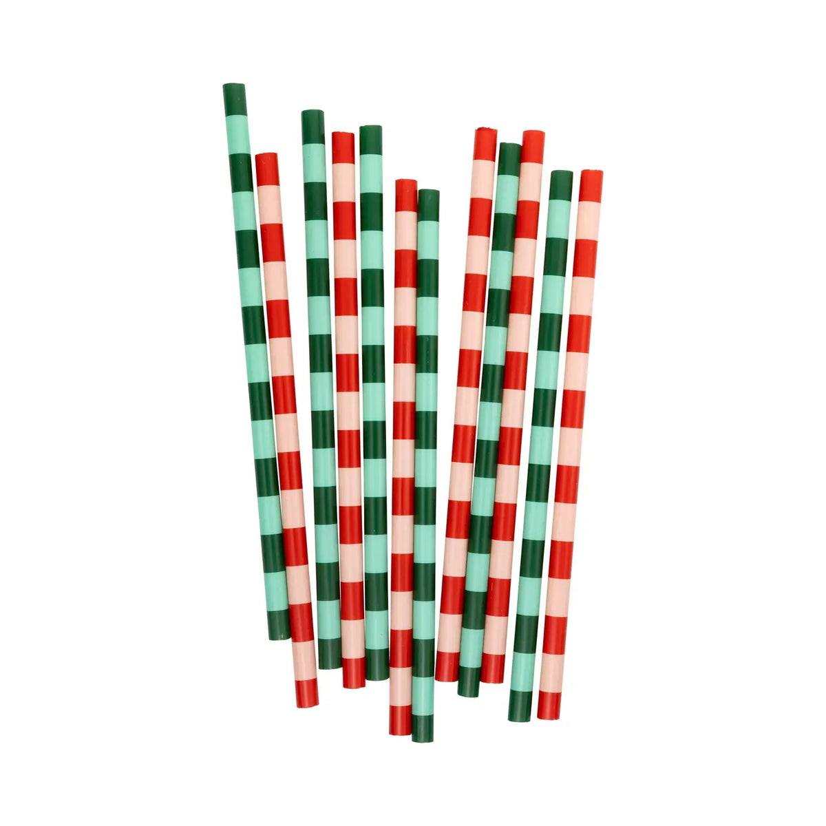 Red/Pink & Green/Mint Straw Set