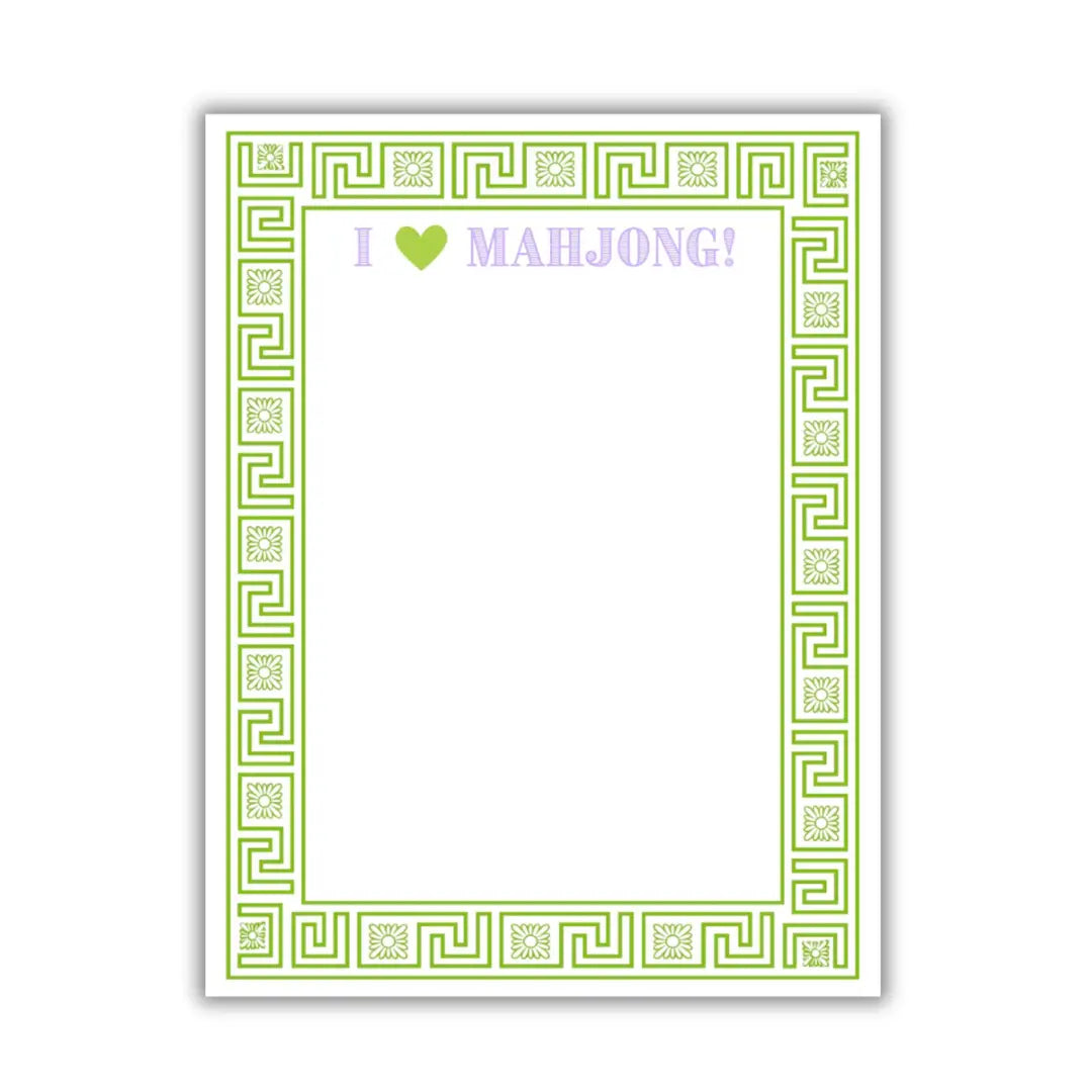 I Love Mahjong Notepad