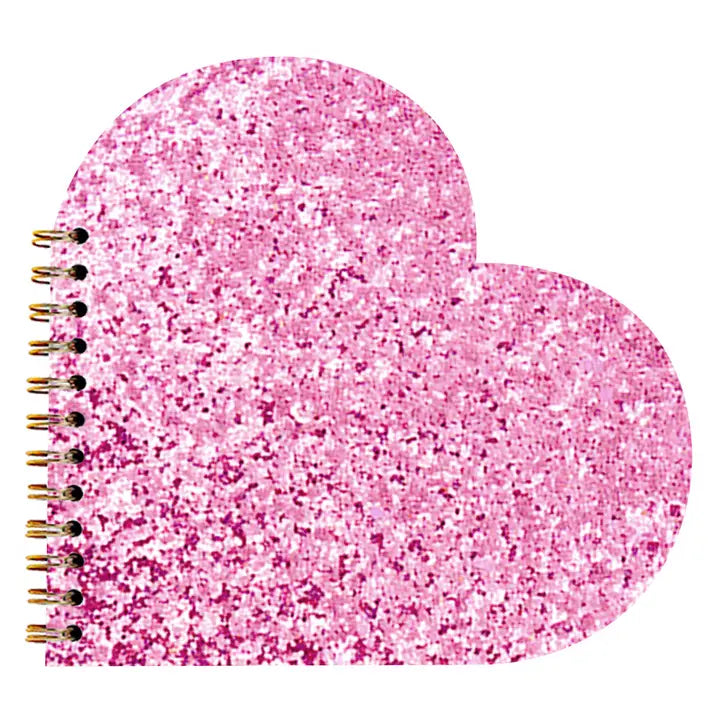 Notebook | Glitter Heart | Pink