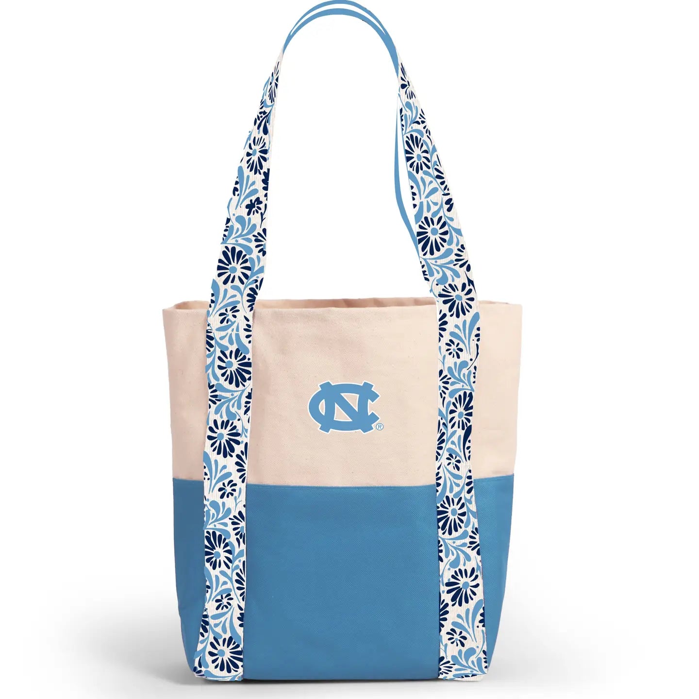 Canvas Mini Tote with Floral Straps | UNC