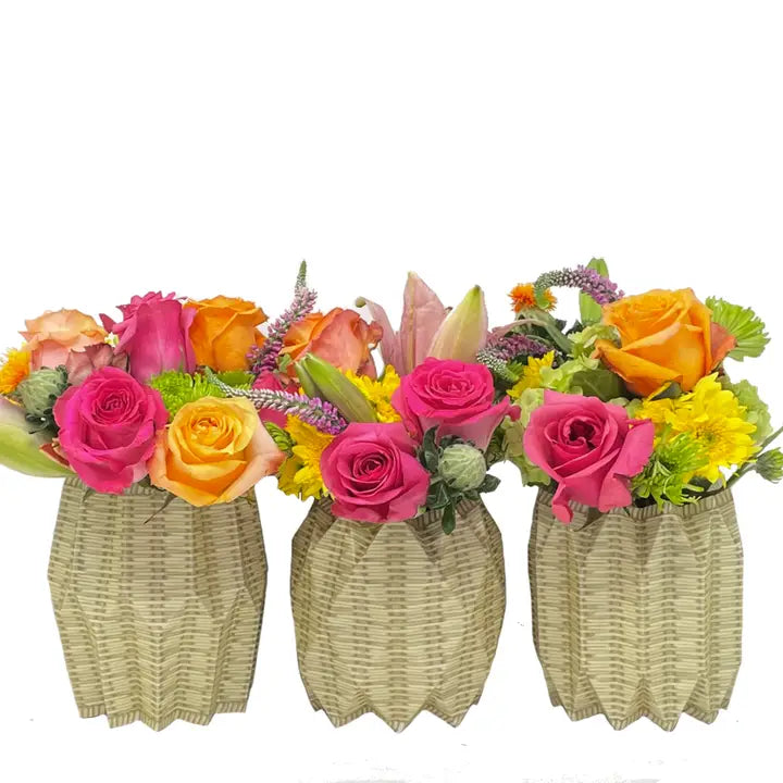 Paper Vase Wraps | Wicker