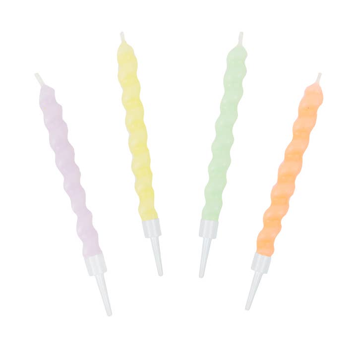 Twisted Pastel Candles | 8 Pack