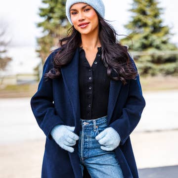 Knit Ultra Soft Gloves | Blue
