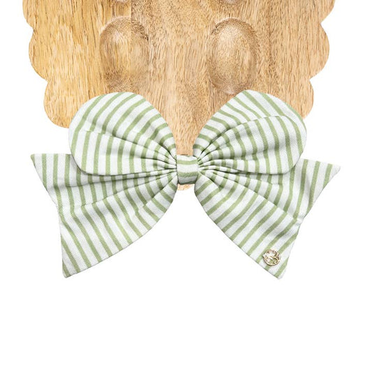 Magnetic Bow | Green Stripe