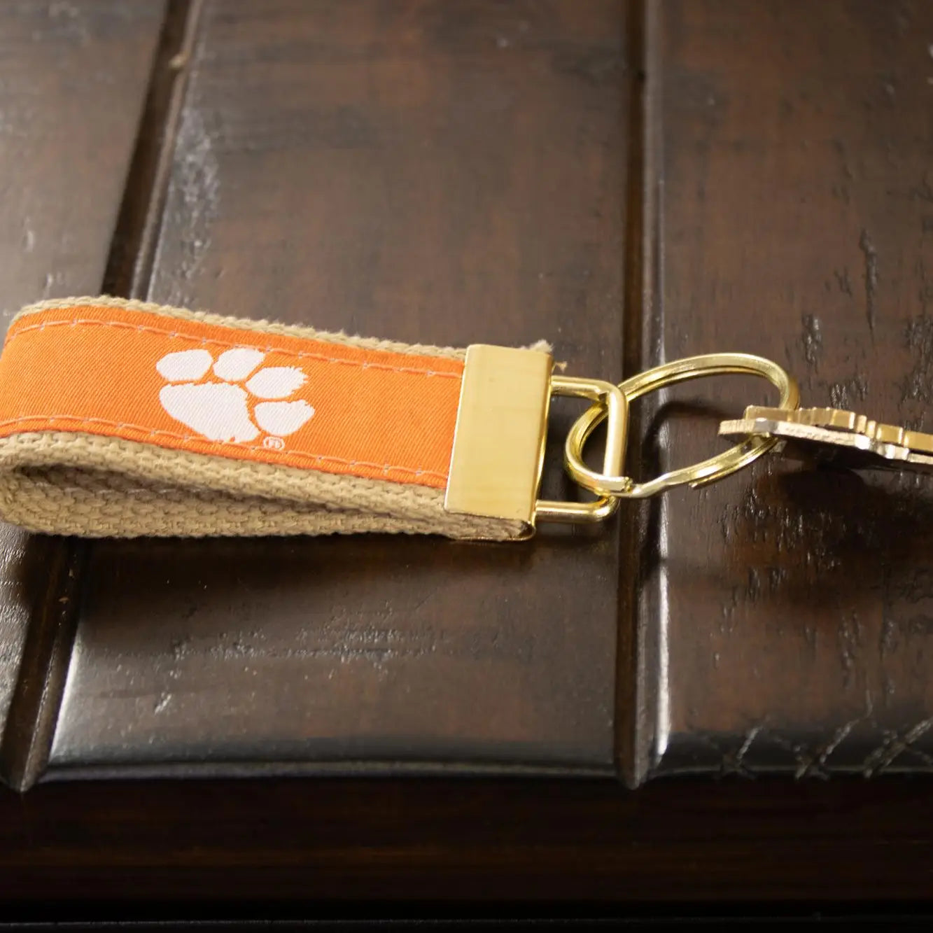 Woven Ribbon Keychain | Clemson