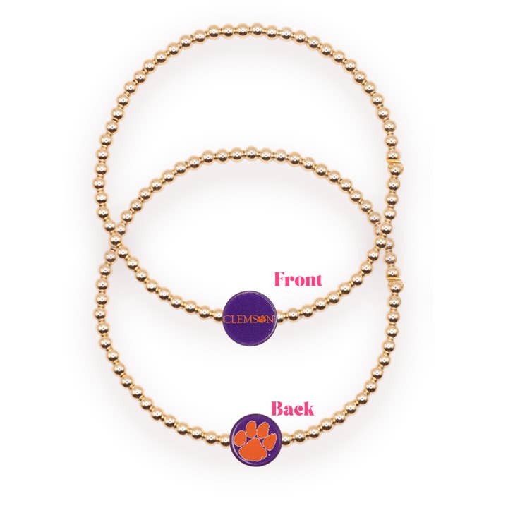 Clemson Logo Bracelet | Gold