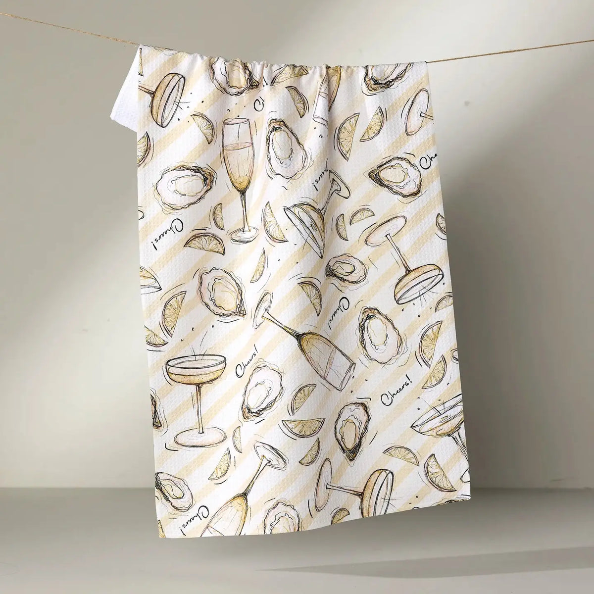 Tea Towel | Oysters and Champagne