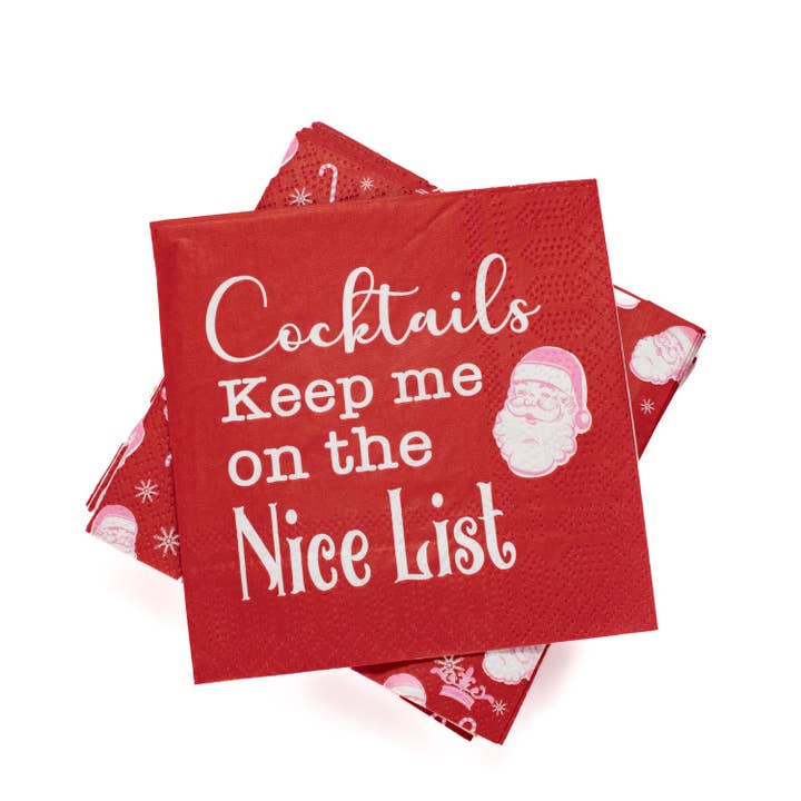 On the Nice List Cocktail Napkins