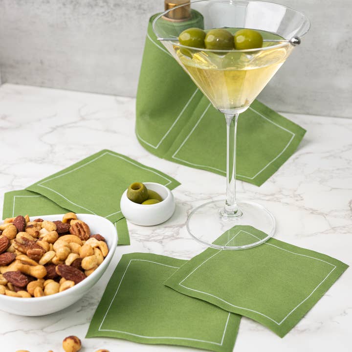 Cocktail Napkin Roll | Olive