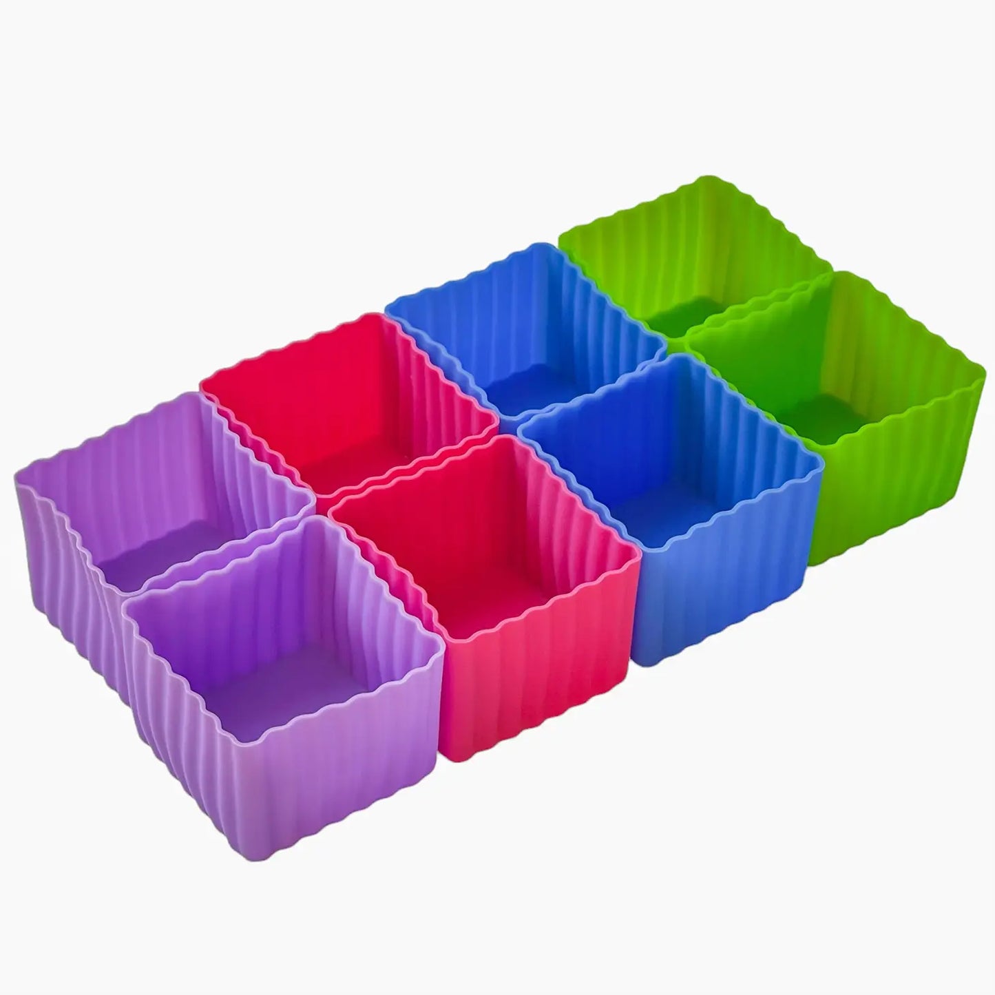 Multicolor Mini Silicone Bento Cubes Set of 8 (2 oz Size)