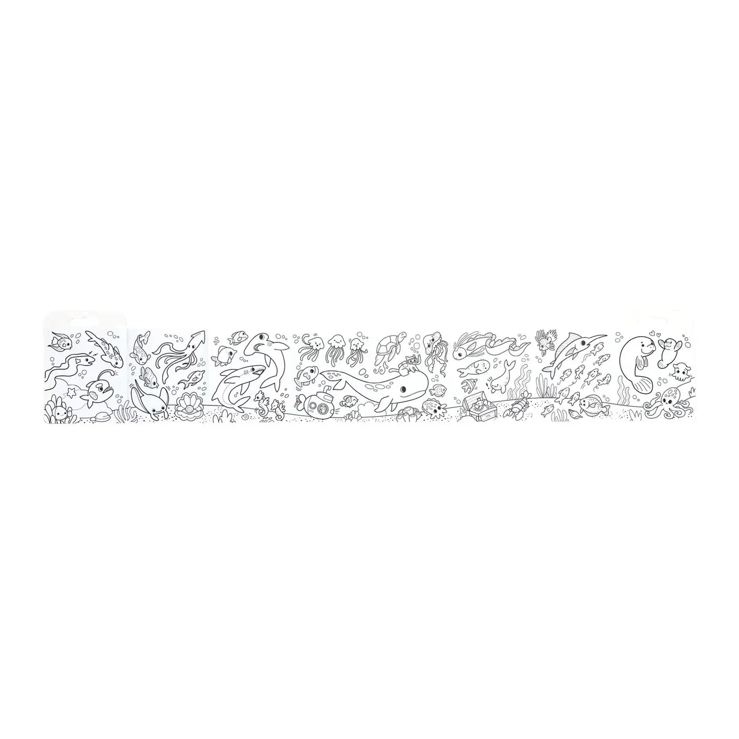 Color-A-Looong 5' Fold Out Coloring Book - Ocean Adventure