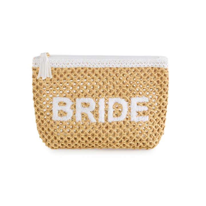 Straw Zip Pouch | Bride