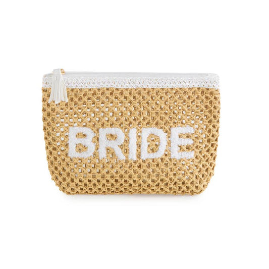 Straw Zip Pouch | Bride