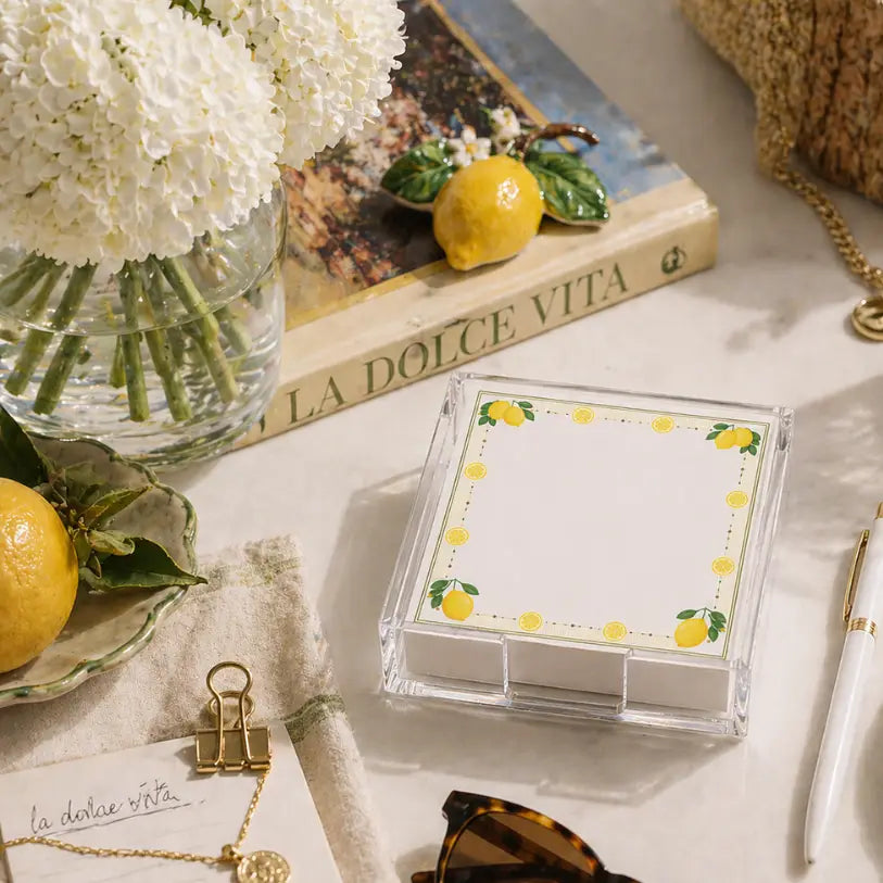 Acrylic Holder & Notepad | Dolce Vita