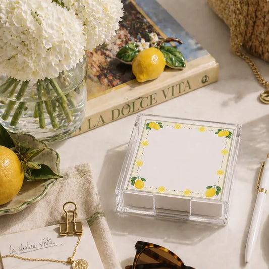 Acrylic Holder & Notepad | Dolce Vita