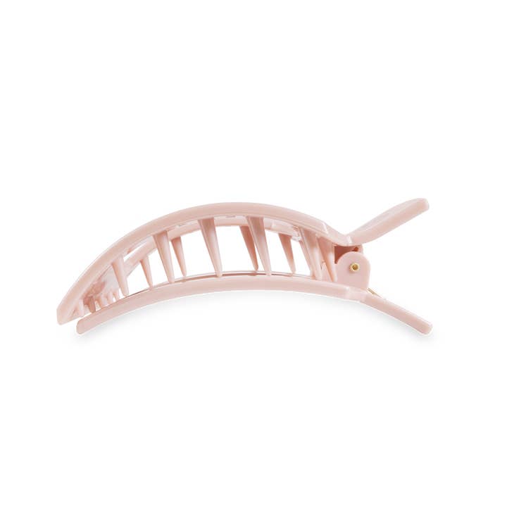 Teleties Flat Square Hair Clip | Pearly Pink | Assorted Sizes