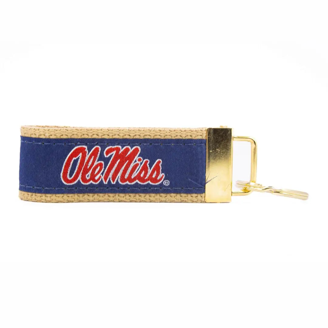 Woven Ribbon Keychain | Ole Miss