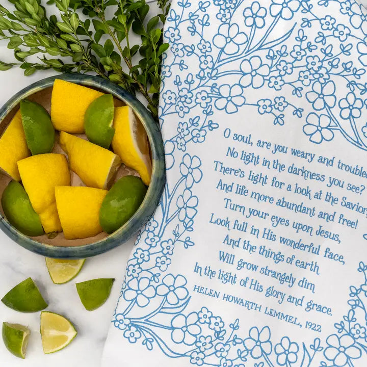 Tea Towel |Turn Your Eyes Upon Jesus Hymn