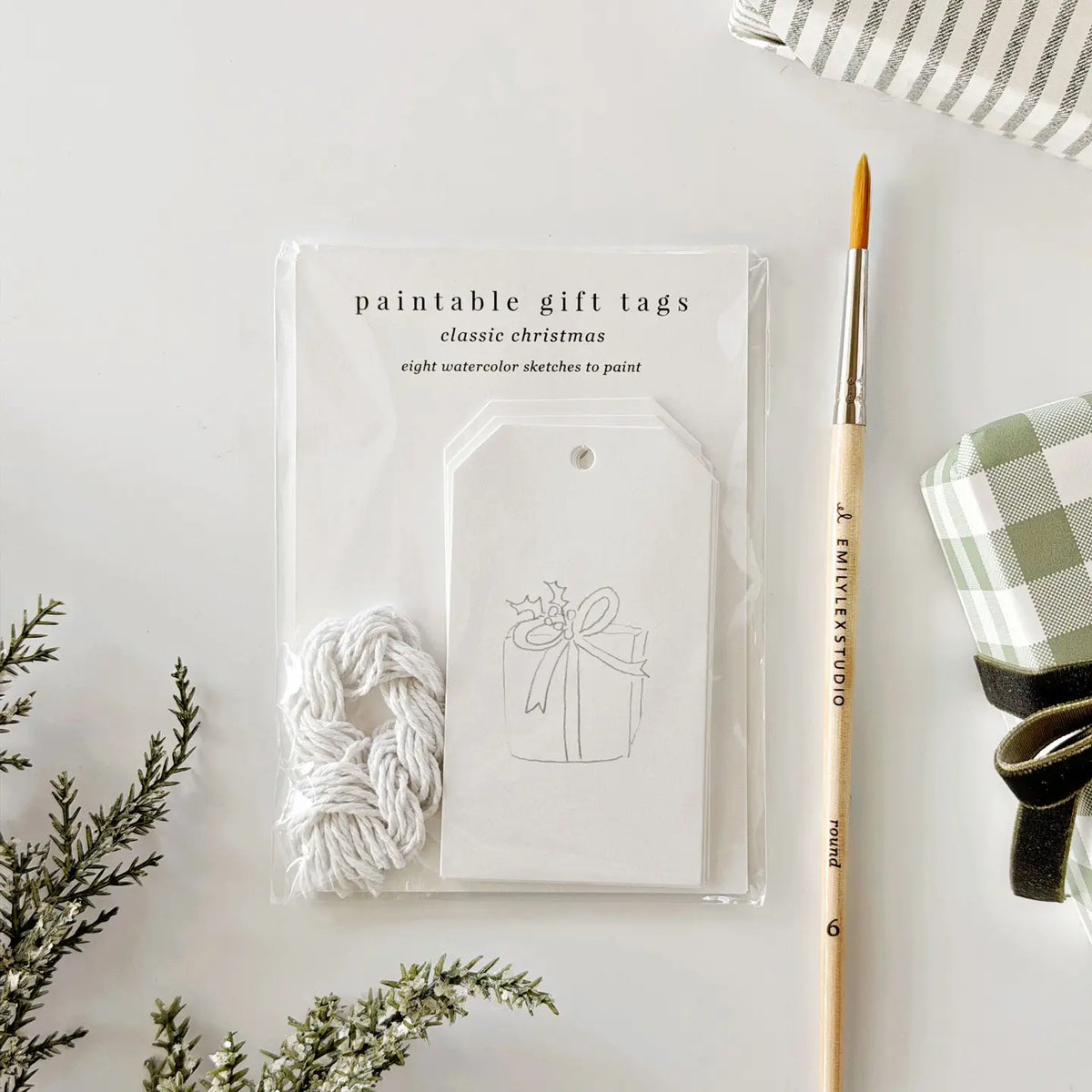 Paintable Gift Tags | Classic Christmas