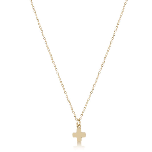 egirl | 14" Necklace Gold | Signature Cross Gold Charm